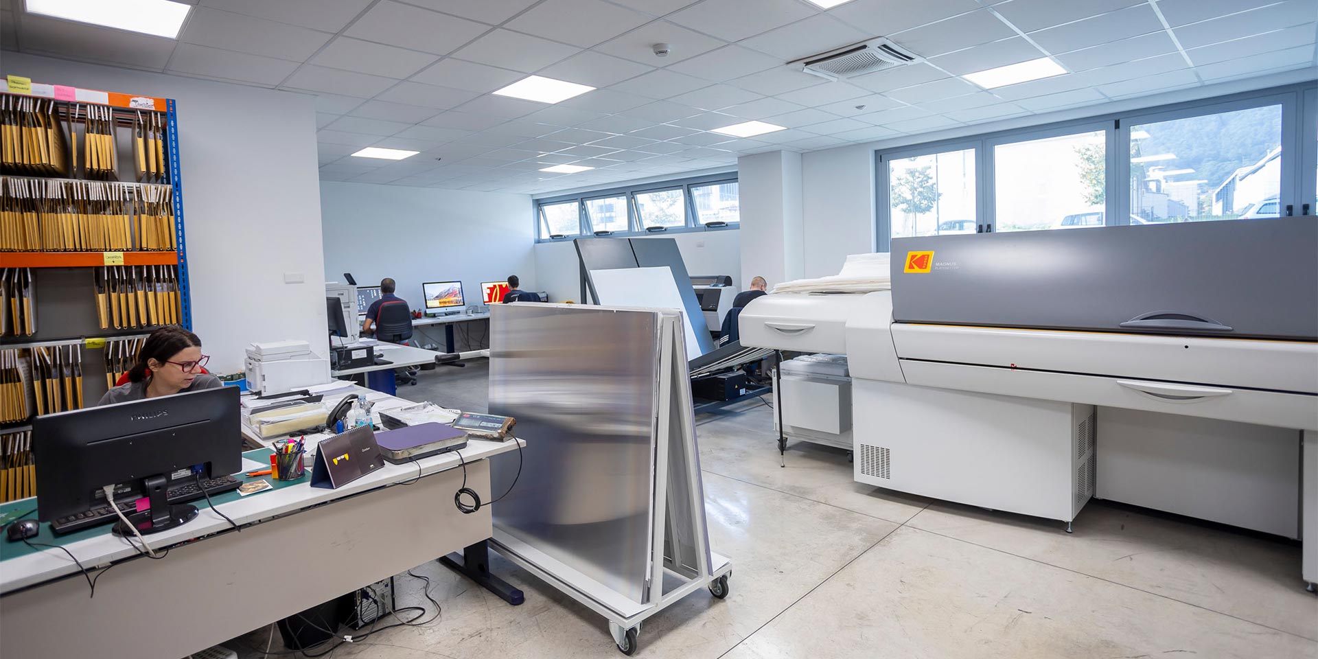 reparto di prestampa litografica